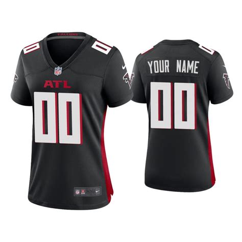 Women's Atlanta Falcons Black Custom Jersey Throwback Game 2020 - jerseys2021