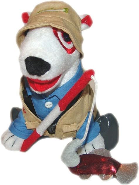 Target Dog Plush Fishing Dog Stuffed Toy Bullseye - Very Rare | eBay ...