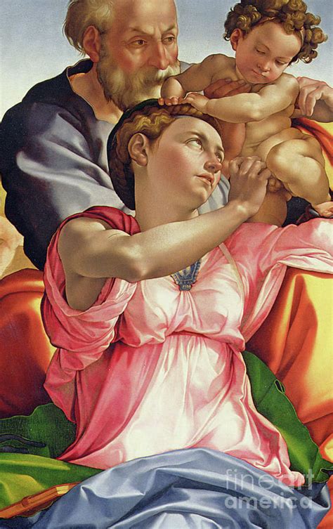 Holy Family with St. John Doni Tondo Painting by Michelangelo - Fine Art America