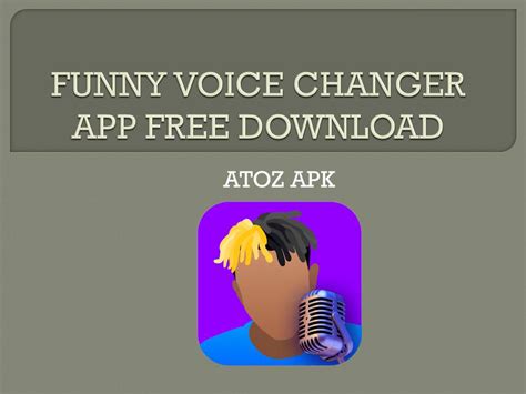 Funny Voice Changer Apk App Free Download Latest