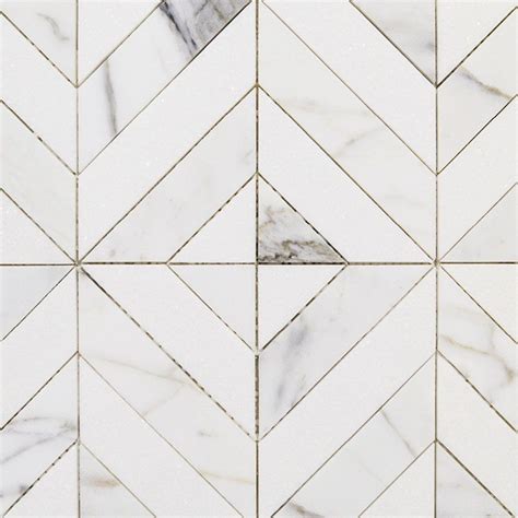 Thassos White, Calacatta Gold Multi Finish Marina Chevron Marble ...