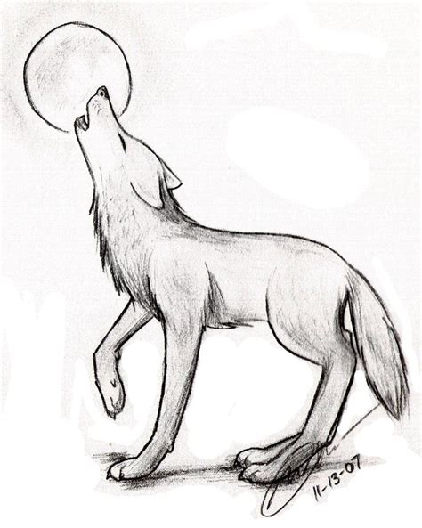 Pencil drawings of animals, Wolf sketch, Wolf drawing easy