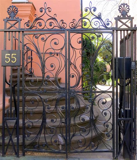 Wrought iron gate (c.1840), the old Charleston High School… | Flickr