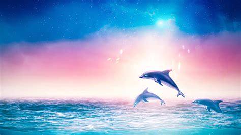 Dolphins Digital Art 4k Wallpaper,HD Artist Wallpapers,4k Wallpapers,Images,Backgrounds,Photos ...