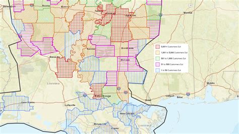 Map: Entergy Louisiana reporting 50,000 customers still without power ...