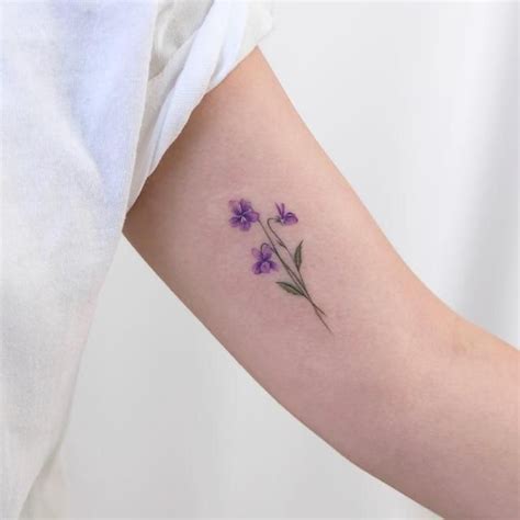 ...Whoops... | Birth flower tattoos, Violet tattoo, Purple flower tattoos