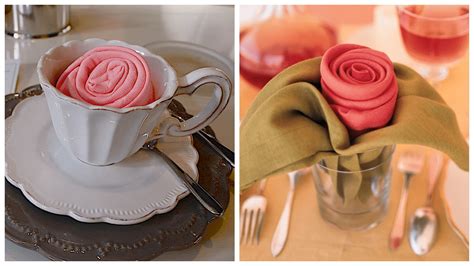 How to Make a Beautiful Origami Napkin Rose