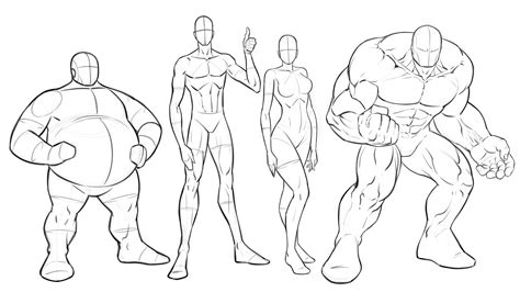 Cómo dibujar varios tipos y proporciones corporales para cómic | Robert ...