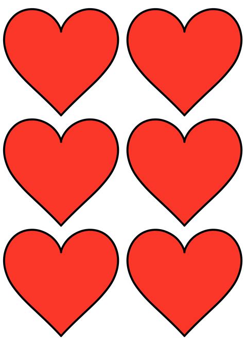 best photos of small heart shapes to cut out printable - 9 best images of heart shape pattern ...