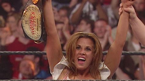 Watch: Mickie James vs. Trish Stratus for the Women's Title at WrestleMania 22 | Mickie james ...