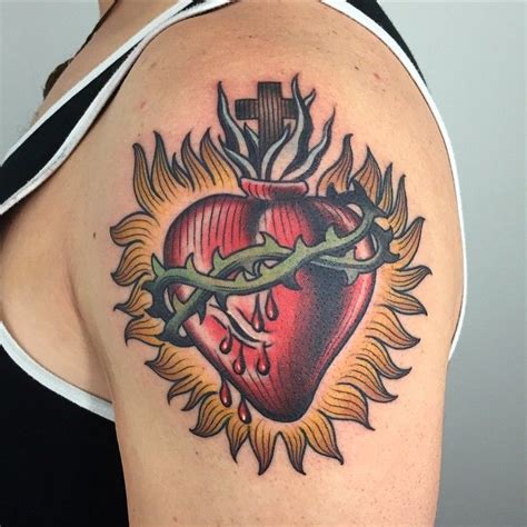 #tattoomenow #sacredhearttattoo #religioustattoos # ...