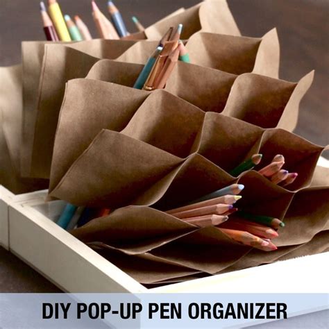 This Folding Pen Organizer Tutorial Will Blow Your Mind | Pen organization, Pencil organizer ...