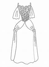 Summer Wedding Dress Coloring Page  Free Printable Pages sketch template