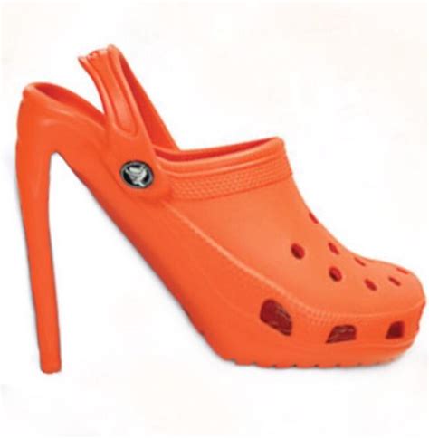 Here is a picture of a high heeled croc that I spent *waaaaaaaayyyyyy* too long photoshopping ...