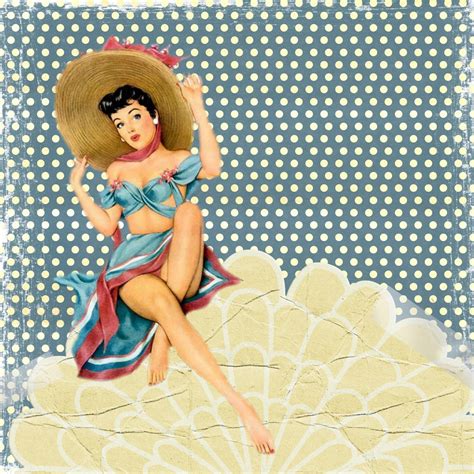 Retro Pin-up Lady Art Collage Free Stock Photo - Public Domain Pictures