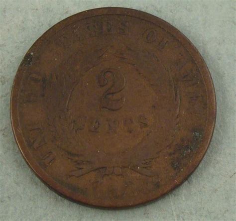 1864 2 Two Cent Coin US