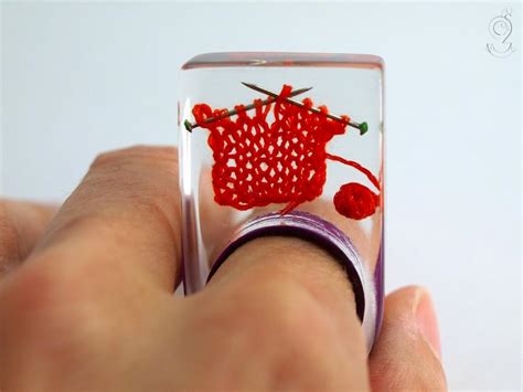 These Resin Rings Feature Beautiful Miniatures Inside Them