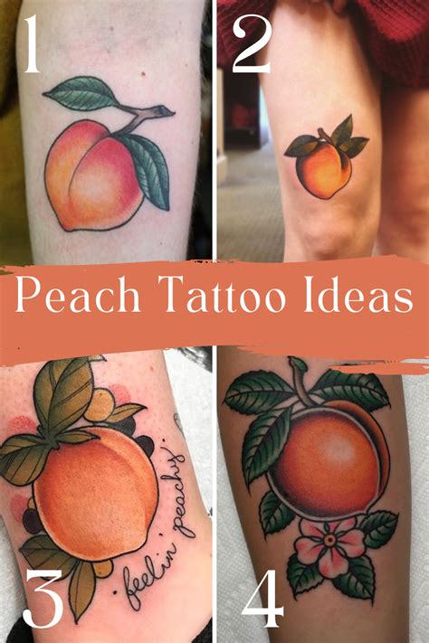 25 Sweet Peach Tattoo Designs + Ideas - Tattoo Glee