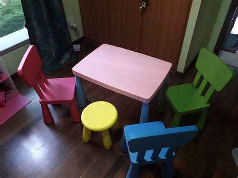 IKEA Kids Table chairs and stool, Babies & Kids, Baby Nursery & Kids Furniture, Kids' Tables ...
