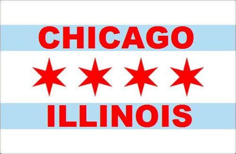 Chicago, Illinois flag | Chicago city flag, City flags, Illinois