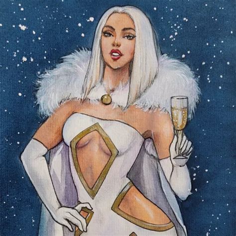 SEXY EMMA FROST (8x12/A4) Original Art Painting Pinup by Sheludchenko ...