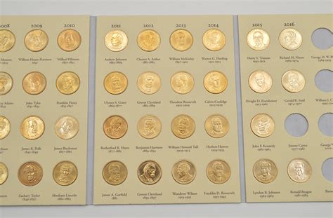 Presidential Gold Dollar 2007-2016 - US Coin Collection - Nice Album | Property Room