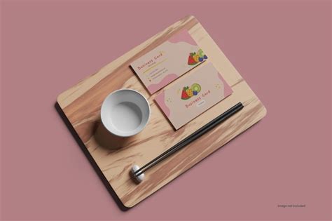 Premium PSD | Premium business card design mockup with japanese chopsticks