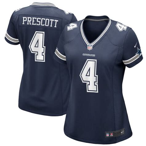 Women's Dallas Cowboys Dak Prescott Nike Navy Game Jersey - NFLShop.com