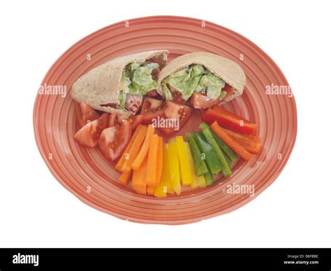 Pitta Bread Stuffed with Salad Stock Photo - Alamy