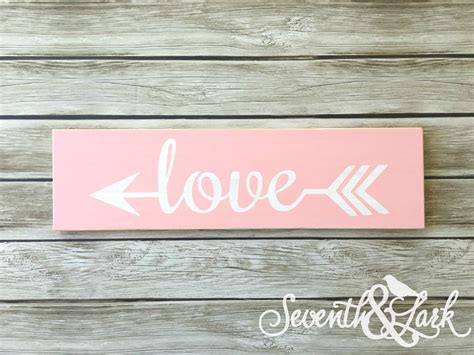 DIY Kit Wooden Arrow Sign Love Arrow Rustic Wood Sign