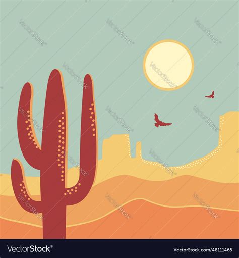 American desert landscape desert landscape Vector Image