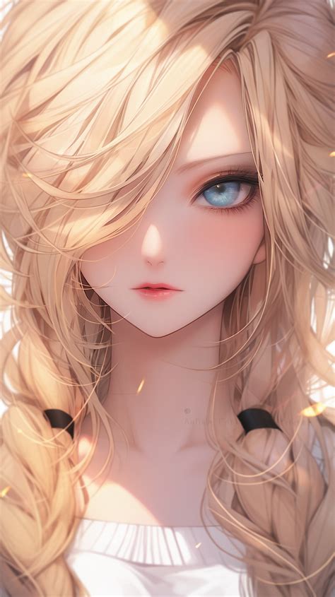 Cute anime girl with blond hair and blue eyes | anime drawing | drawing tutorial | anime face ...