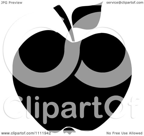 Clipart Black Apple Silhouette - Royalty Free Vector Illustration by ...