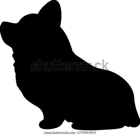 Silhouette Corgi Sitting Side View Stock Vector (Royalty Free) 1774495859 | Shutterstock