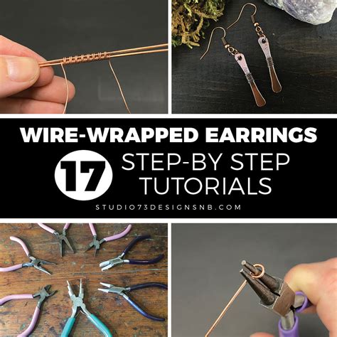 Wire-Wrapping Tutorials: 17 DIY Wire-Wrapped Earrings | Studio 73 Designs