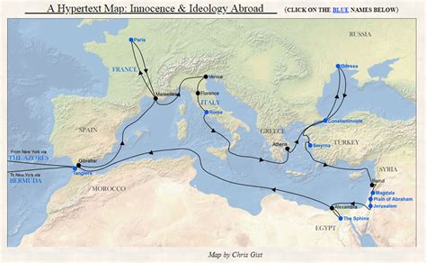 “A Hypertext Map” of Mark Twain’s Travel Accounts – Travels in the 19th-Century Ottoman Empire