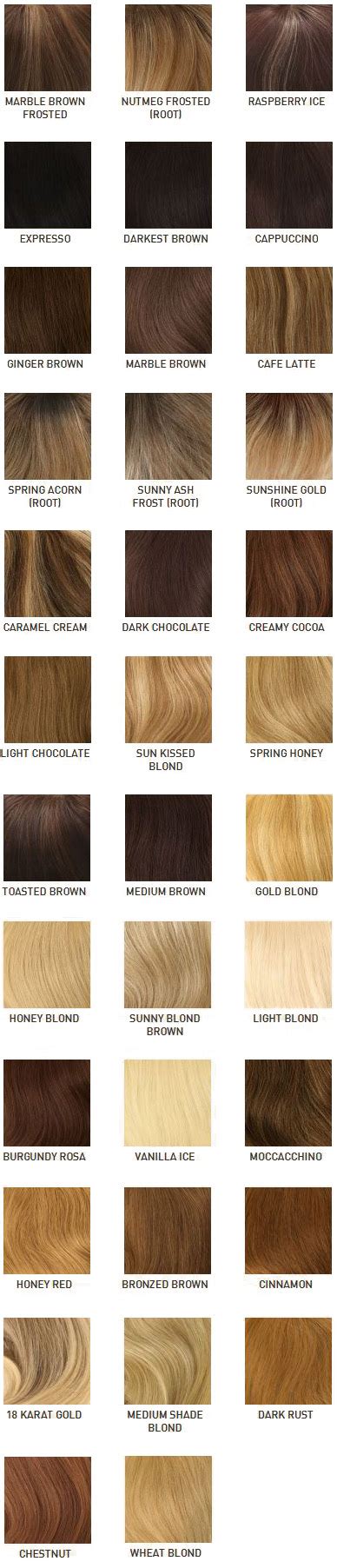 Louis Ferre Hair Color Chart - Synthetic & Human Hair Sample Color Rings