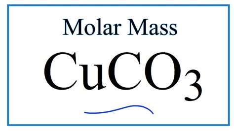 Molar Mass / Molecular Weight of CuCO3: Copper (II) carbonate - YouTube