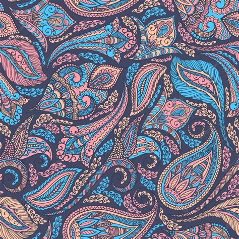 Download Paisley Print In Blue Wallpaper | Wallpapers.com