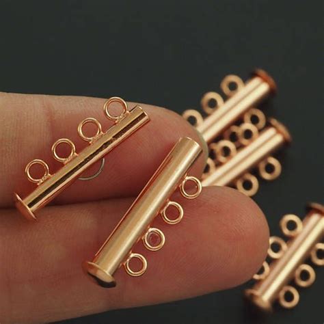 Half Price Sale 3 Copper Plated Slide Lock Clasps 3 4 or 5 | Etsy | Diy jewelry clasp, Slide ...