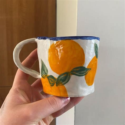@lilyannaarmstrongart on Instagram: "Mug commission lemons and oranges ...