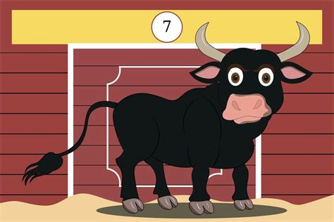 Illustration of a bull in a bullring 9873560 Vector Art at Vecteezy