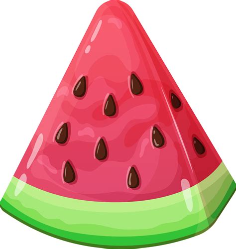 Watermelon slice png. Healthy fruit food design in cartoon style ...