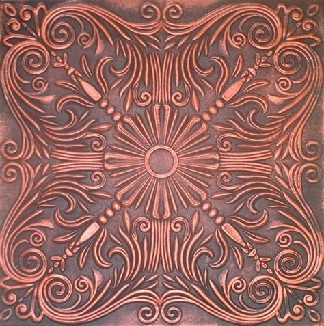 R39 STYROFOAM CEILING TILE 20X20 - BLACK COPPER - HAND PAINTED STYROFOAM CEILING TILES ...