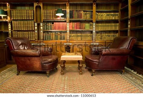 Old Studying Room Two Leather Armchairs Stock Photo 11000653 | Shutterstock