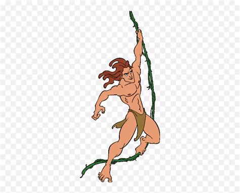 Tarzan Disney Clipart - Tarzan Swinging On Vine Png,Tarzan Png - free transparent png images ...