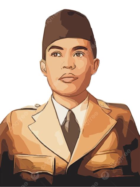 Portrait Of General Soedirman Aka General Sudirman Vector, Sudirman, Indonesia, Hero PNG and ...
