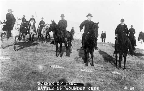 Native American History Photo: Officers at Wounded Knee