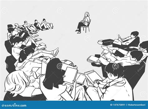 Illustration of Students Life Drawing in School Stock Illustration - Illustration of drawing ...