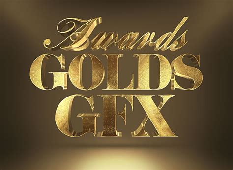 3D Gold Text Effect PSD - PsFiles